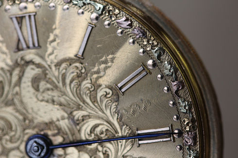 古い英国製 フュジー鍵捲き懐中時計