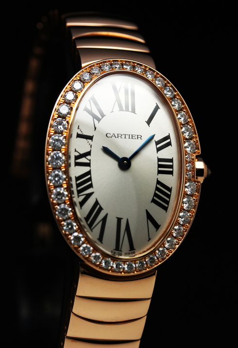Cartier Baignoire 18K Pink Gold And Diamond Ladies watch WB520002 (6).jpg