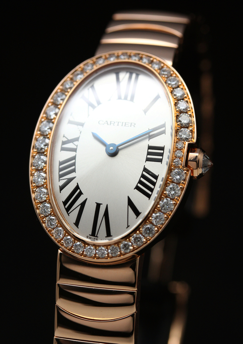 Cartier Baignoire 18K Pink Gold And Diamond Ladies watch WB520002 (4).jpg