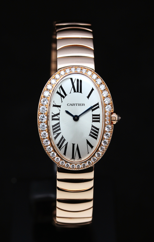 Cartier Baignoire 18K Pink Gold And Diamond Ladies watch WB520002 (3).jpg