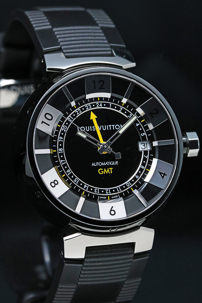 ルイヴィトン タンブールインブラック GMT Q113K オシャレ ダイバー 