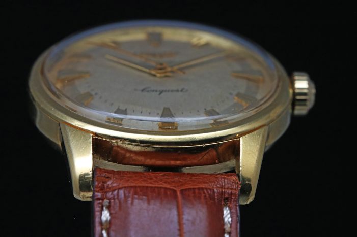 ロンジン コンクエスト 名機Cal.19AS 自動巻時計 金メダリオン ブレス付き 美品！！