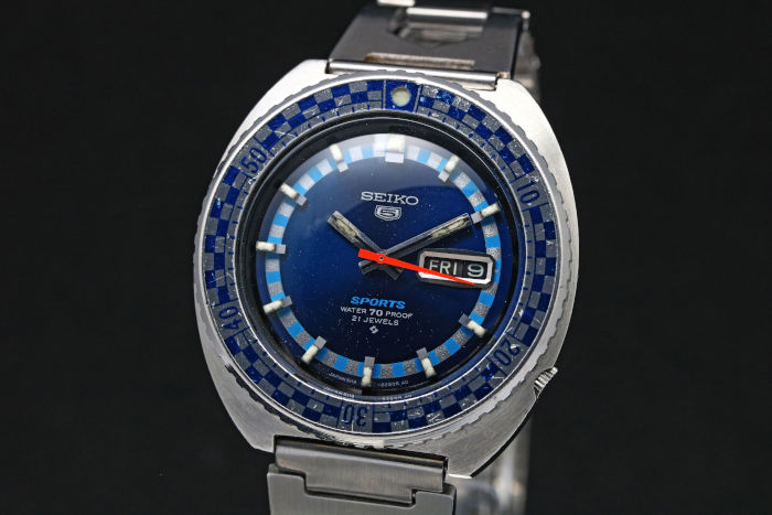 SEIKO セイコー 5スポーツ　 6119-7170 希少　チェッカー　ベゼル　ケース　裏蓋付　SEIKO 5 SPORTS