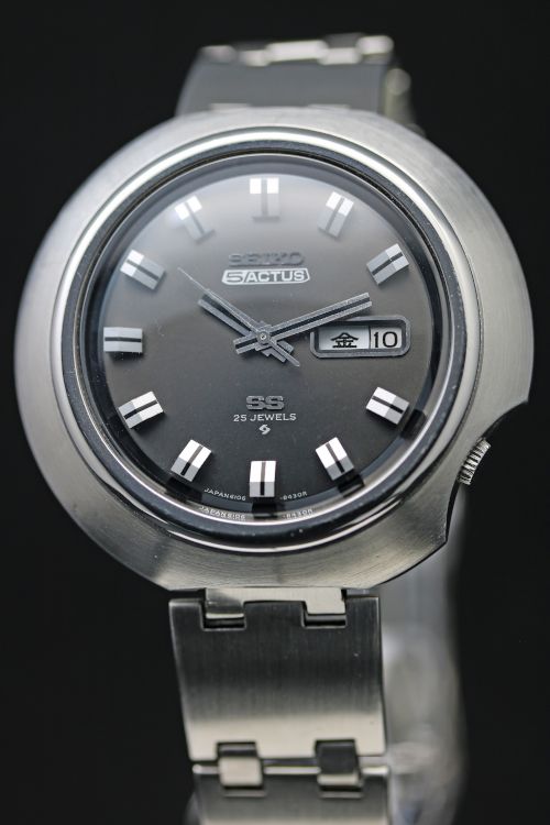 アンティークSEIKO ５ACTUS 1970年製造　ブラックダイアルSS